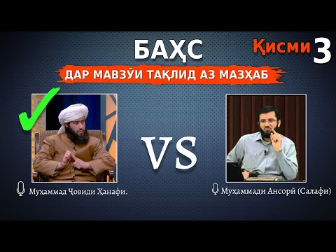 Видео: баҳс қисми 3. Муҳаммади Ансорӣ Vs Муҳаммад Ҷовиди Ҳанафи.