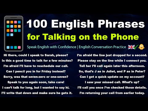 Видео: 100 английских фраз для разговора по телефону | Говорите по-английски с уверенностью