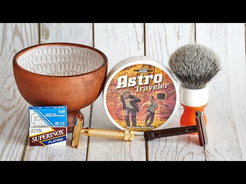 Видео: Ben Hur DE razor bakelite, MERKUR 34G, PA Astro Traveler, Мужской Мир чаша для бритья, AreffaSoap