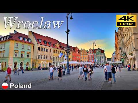 Видео: Прогулка по Вроцлаву в сумерках / Польша 🇵🇱 / Август 2024 г / 4K HDR