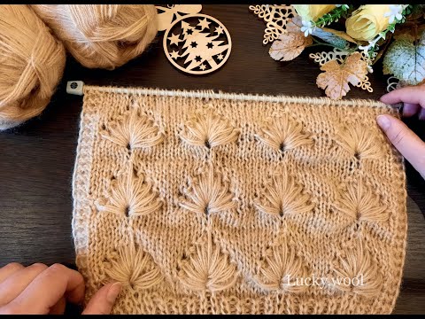 Видео: Новинка! Узор "Веера" спицами.