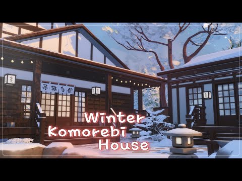 Видео: Зимний дом в Комореби🧣│Строительство│Winter Komorebi House│SpeedBuild│NO CC [The Sims 4]