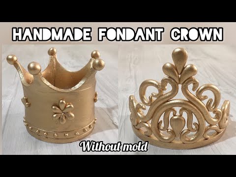 Видео: Съедобная помадная корона без плесени | простая корона из помадки #корона из помадки