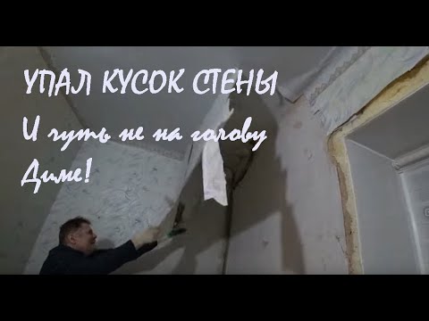 Видео: РЕМОНТ В КАБИНЕТЕ Серия 1 Кусок стены чуть не упал на Диму! Подготовили место для рассады_25.02.2023