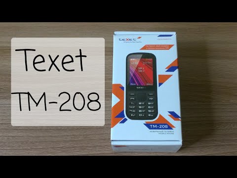 Видео: Распаковка и краткий обзор Texet TM-208 | Один из самых дешевых телефонов с 2,4-дюймовым экраном