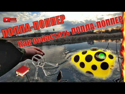 Видео: Рыбалка на ПОПЛА-ПОППЕР. Как оснастить ПОПЛА-ПОППЕР! Советы начинающим рыбакам. весенняя рыбалка.