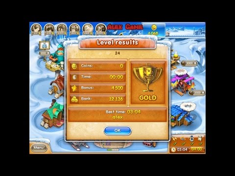 Видео: Farm Frenzy 3 Ice Age (level 24) only GOLD Веселая ферма 3 Ледниковый период (уровень 24) Золото