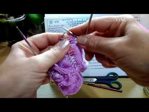 Видео: Ажурные салфетки спицами. Салфетка  2  (часть  2).