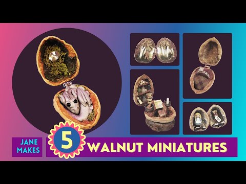 Видео: Пошаговое руководство по изготовлению МИНИАТЮР ИЗ СКОРЛУПЫ ГРЕЦКОГО ОРЕХА!