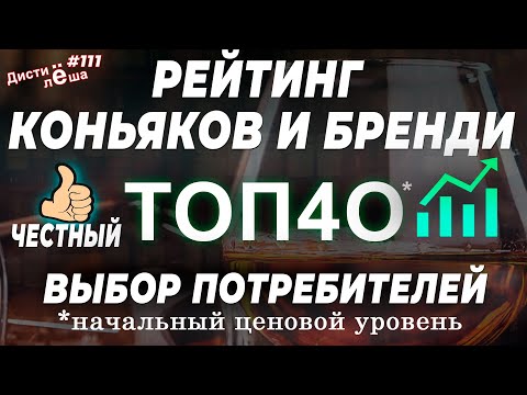 Видео: Рейтинг коньяков и бренди от 500 до 1500 р за 0,5л, ТОП40 на полках сетей РФ. Версия покупателей.
