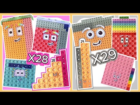 Видео: Таблица умножения на двадцать восемь и двадцать девять в Numberblocks | Mathlink Cubes X28 X29