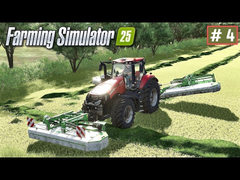 Видео: Iowa Olains FS 25 - Собираю ТЮКИ.  Покос ТРАВЫ.  Покупка КОРОВ # 4
