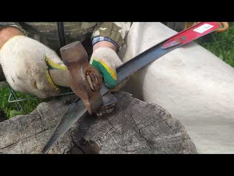 Видео: Литовка,- от покупки до дела.   Часть 6 ( отбивка )