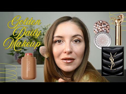 Видео: Денний ЗОЛОТИЙ макіяж НОВИНКАМИ: YSL, Rhode, Malevych
