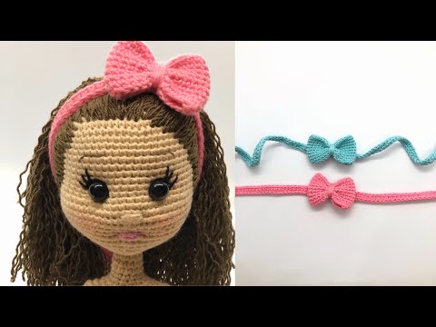 Видео: Аксессуары амигуруми |  Как сделать бантик на голову?