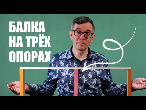 Видео: Балка на трёх опорах