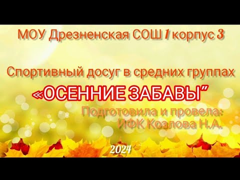 Видео: физкультурный досуг в средних группах