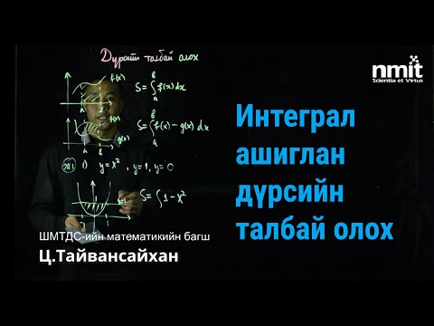 Видео: Ц.ТАЙВАНСАЙХАН: МАТЕМАТИК ЭЕШ | Интеграл ашиглан дүрсийн талбай олох