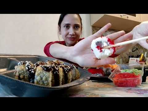 Видео: Суши- роллы- сет. Мукбанк. Приятного аппетита