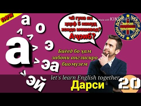 Видео: Ҳарфи садоноки "А"/Омухтани забони Англиси (Дарси 20) Урок/آموختن زبان انگلیسی