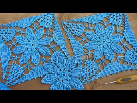 Видео: Очаровательные КВАДРАТНЫЕ МОТИВЫ вязание крючком МК🧶SUPER Beautiful Pattern Crochet square motifs