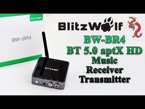 Видео: BlitzWolf® BW-BR4 // Premium BT5.0  приемник - передатчик с поддержкой aptX HD на чипе от QUALCOMM.