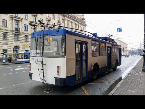 Видео: Троллейбус, маршрут №16 МТрЗ-6223 б.5305 + поломка (25.03.2022) Санкт-Петербург