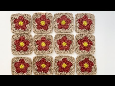 Видео: 😍 КВАДРАТ КРЮЧКОМ Crochet flover in a square @shoddikate