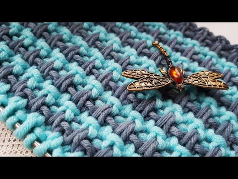 Видео: Рогожка, Твид, Шанель 👍🐞 knitting pattern.