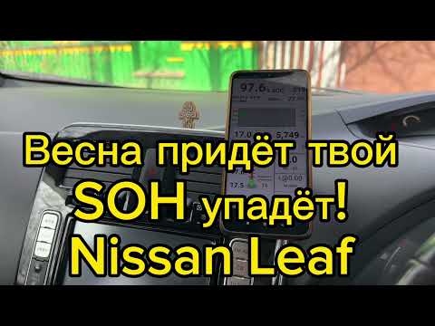 Видео: Nissan Leaf  здоровье батареи после зимы SOH , разговор по пути