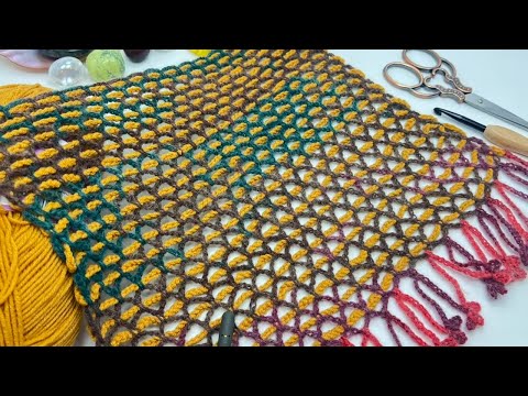 Видео: Сделайте это за один день... Очень простой и необычный узор для вязания крючком.