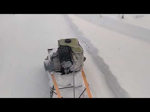 Видео: Мотобуксировщик Тягун по пухляку