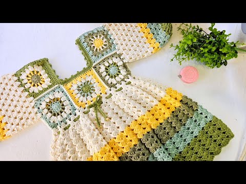 Видео: Самые красивые детские платья | Делаем шикарное детское платье крючком.