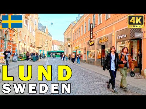 Видео: 🇸🇪 ЛУНД, ШВЕЦИЯ Виртуальный пеший тур в 4K 60fps | Прогулка от первого лица