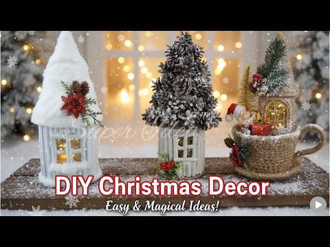 Видео: БЮДЖЕТНЫЙ НОВОГОДНИЙ ДЕКОР: 3 Фантастические ИДЕИ домиков! 💡 Уют за копейки! 🏡