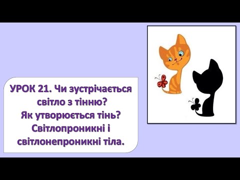 Видео: ЯДС 2 клас. Урок 21. Як утворюється тінь? Світлопроникні й світлонепроникні тіла.
