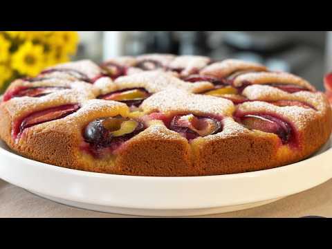 Видео: Итальянский сливовый пирог 😋, который тает во рту! Простой и очень вкусный! Рецепт за 15 минут