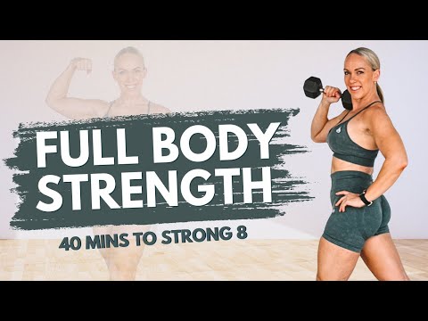 Видео: Силовые упражнения с гантелями для женщин 40+ | 40 минут для достижения силы 8