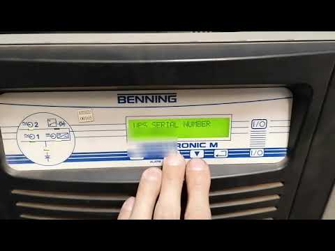 Видео: UPS menu benning Electronic M (aka UPS Newave PowerValue 33). Меню ИБП Беннинг.