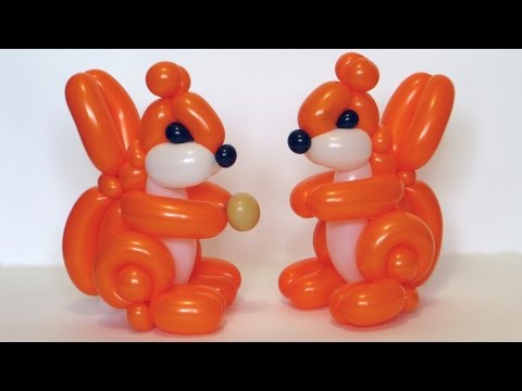 Видео: Белка из шаров / Squirrel of balloons twisting tutorial (Subtitles)