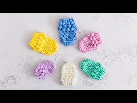 Видео: Как связать детские варежки крючком. Учебное пособие (доступна БЕСПЛАТНАЯ выкройка!)