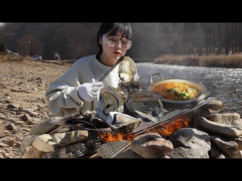 Видео: Ешьте устриц на гриле и рамен🦪🍜Mukbang Asmr