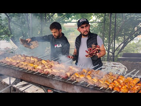 Видео: Разнообразный и вкусный ШАШЛЫК от SAYFULLA SHASHLIK Center