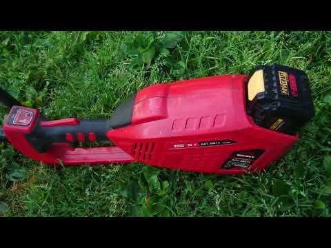 Видео: Аккумуляторная коса Vitals Master AZT 3601a