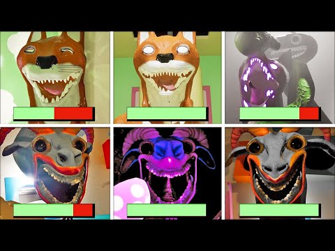 Видео: Сад Банбана 0-8 - Все РАМАМБА + КИТТИЗАВРЫ с барами здоровья