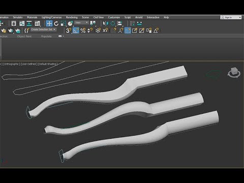 Видео: Шок ! Моделирование сложной ножки кабриоли в 3ds Max менее чем за минуту.