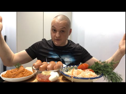 Видео: Сардельки с икрой мукбанг mukbang eating