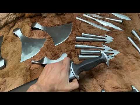 Видео: Кинжалы баселарды, сулицы и топоры. Мини партия на заказ.