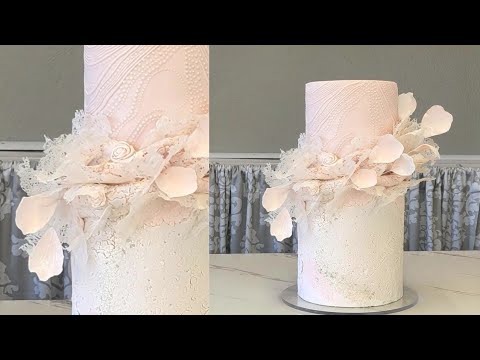 Видео: НОВИНКА! Съедобный КРИНОЛИН ИЗ РИСОВОЙ БУМАГИ | Помадка с эффектом состаренного камня | Современн...