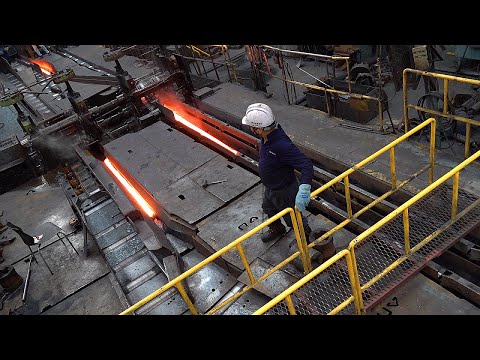 Видео: Процесс массового производства арматуры.Корейский сталелитейный завод